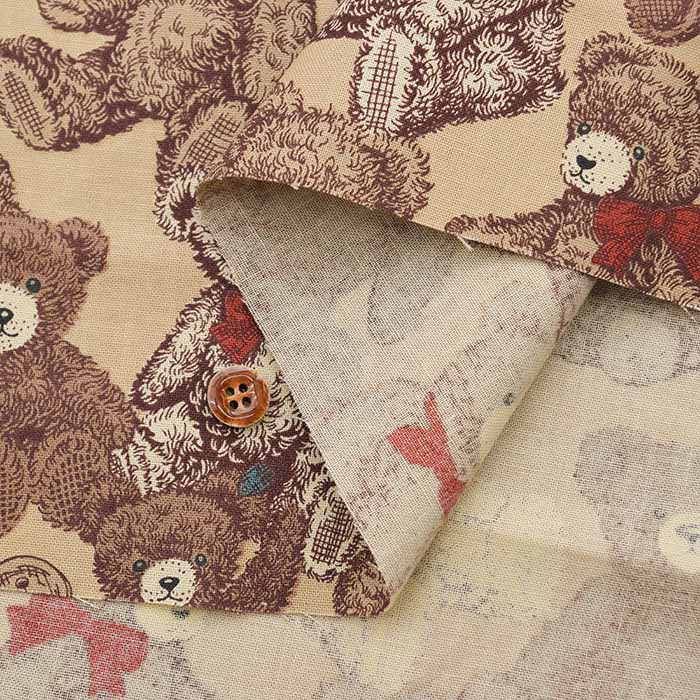 Cotton sheeting print fabric un/no Bear - nomura tailor