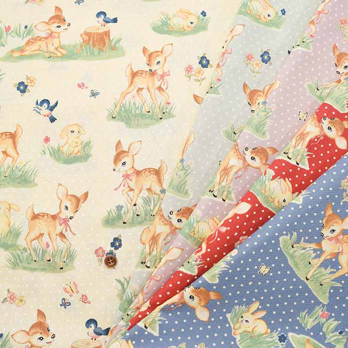 Cotton sheeting print fabric un/no Bambi - nomura tailor