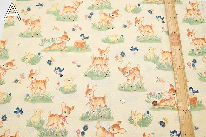 Cotton sheeting print fabric un/no Bambi - nomura tailor