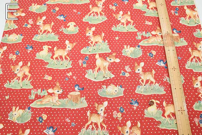 Cotton sheeting print fabric un/no Bambi - nomura tailor