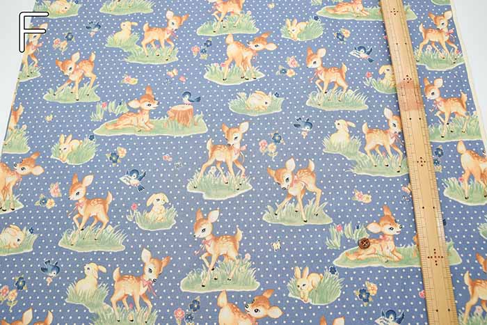 Cotton sheeting print fabric un/no Bambi - nomura tailor