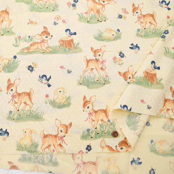 Cotton sheeting print fabric un/no Bambi - nomura tailor