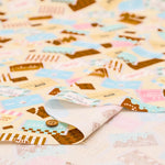 Cotton Oxford Printed Fabric チョコレートⅡ - nomura tailor