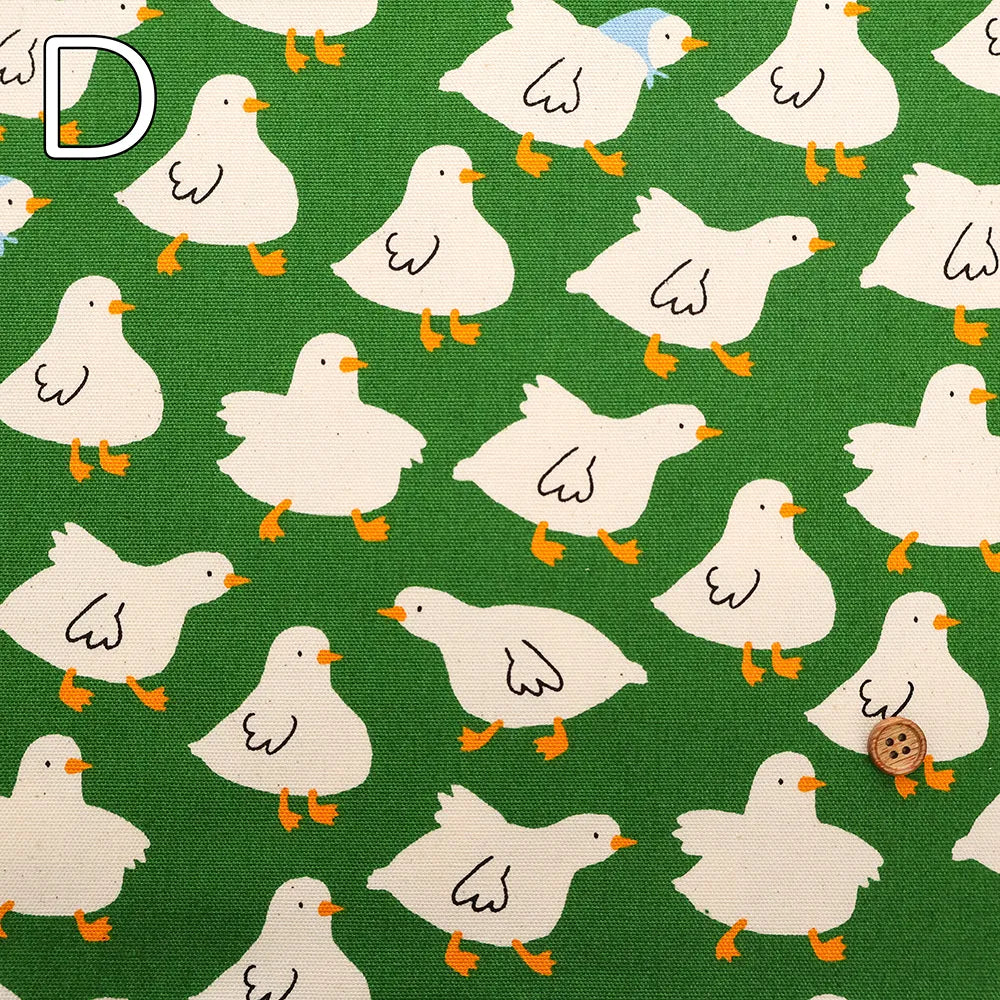 Cotton Oxford Printed Fabric - Duck - nomura tailor