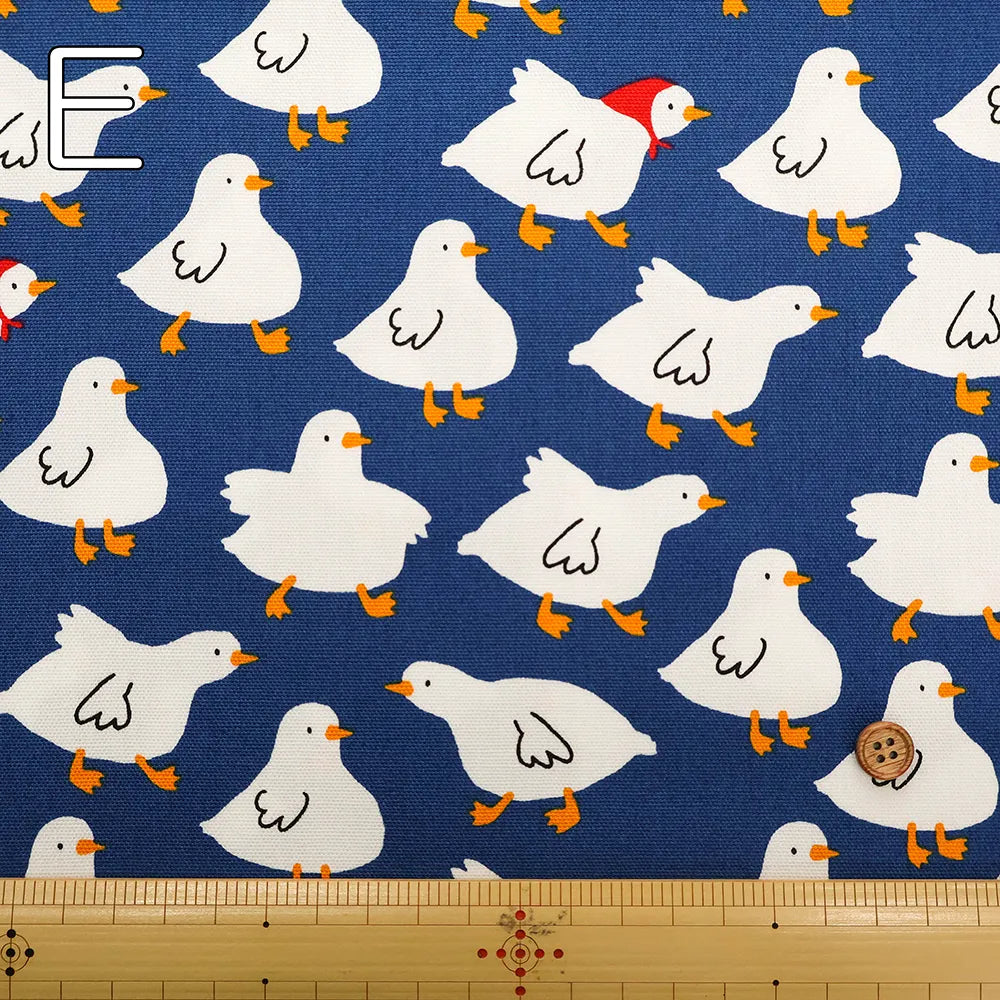 Cotton Oxford Printed Fabric - Duck - nomura tailor