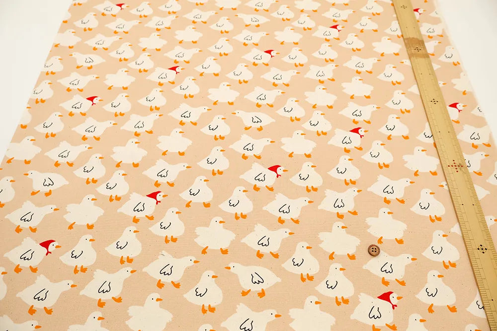 Cotton Oxford Printed Fabric - Duck - nomura tailor