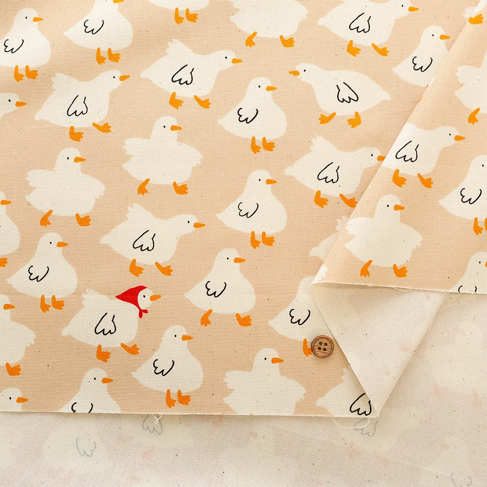 Cotton Oxford Printed Fabric - Duck - nomura tailor