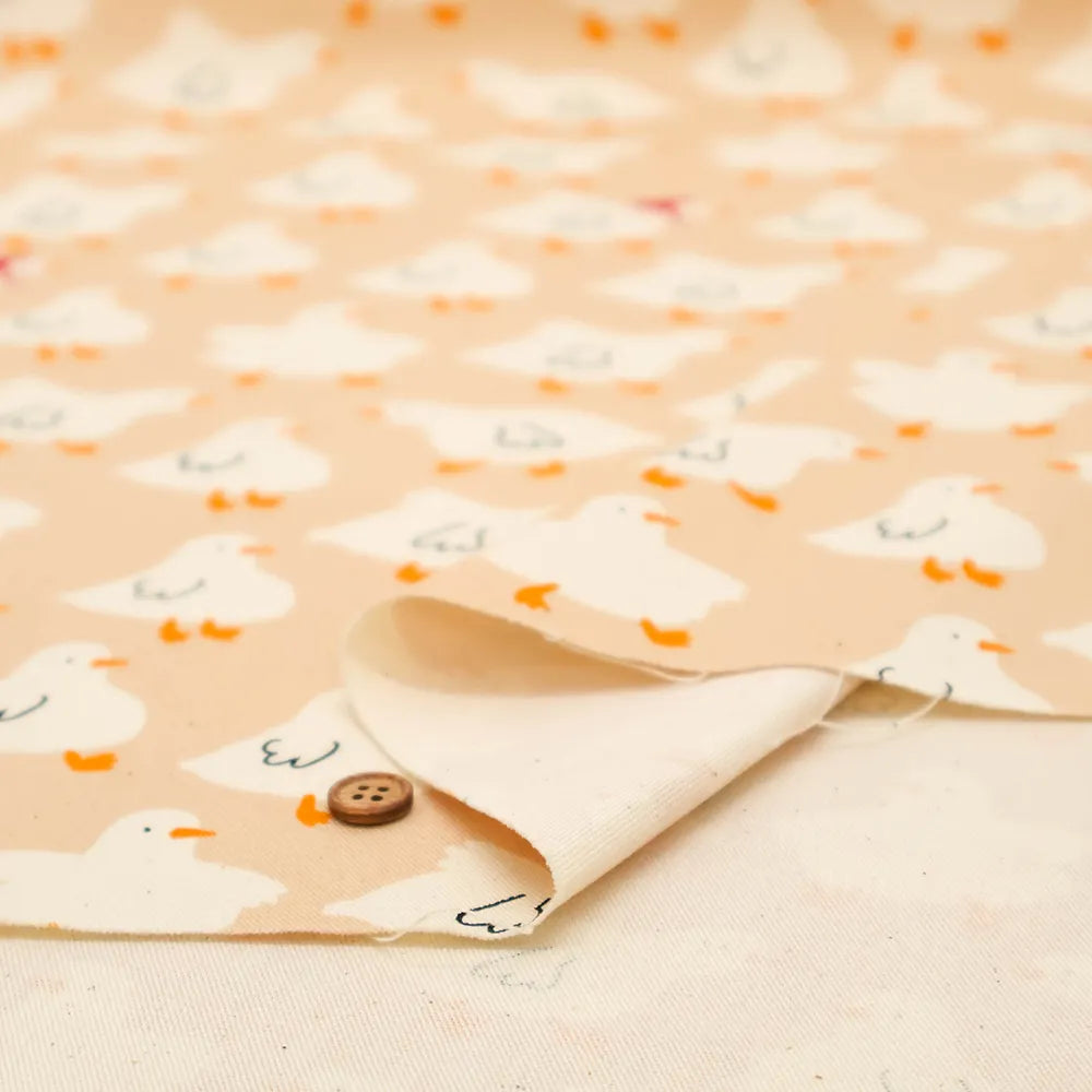 Cotton Oxford Printed Fabric - Duck - nomura tailor