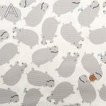 Cotton Oxford Printed Fabric - Hippopotamus - nomura tailor