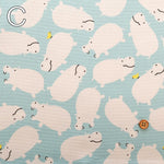 Cotton Oxford Printed Fabric - Hippopotamus - nomura tailor
