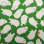 Cotton Oxford Printed Fabric - Hippopotamus - nomura tailor
