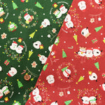 Cotton Sheeting printed Fabric - Long-tailed Tits Christmas - nomura tailor