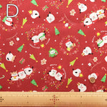Cotton Sheeting printed Fabric - Long-tailed Tits Christmas - nomura tailor