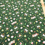 Cotton Sheeting printed Fabric - Long-tailed Tits Christmas - nomura tailor