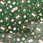 Cotton Sheeting printed Fabric - Long-tailed Tits Christmas - nomura tailor