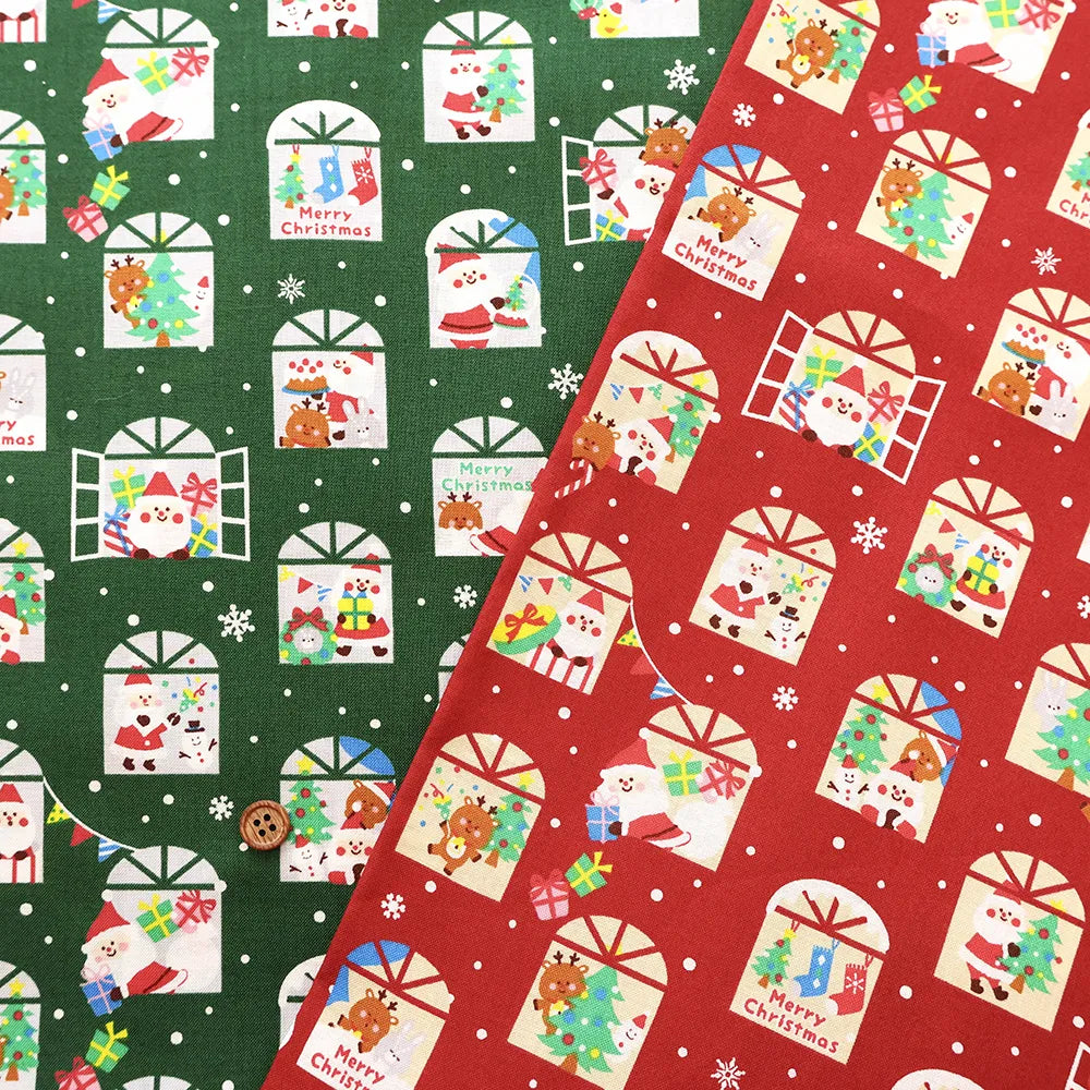 Cotton Sheeting printed Fabric - Christmas Santa - nomura tailor