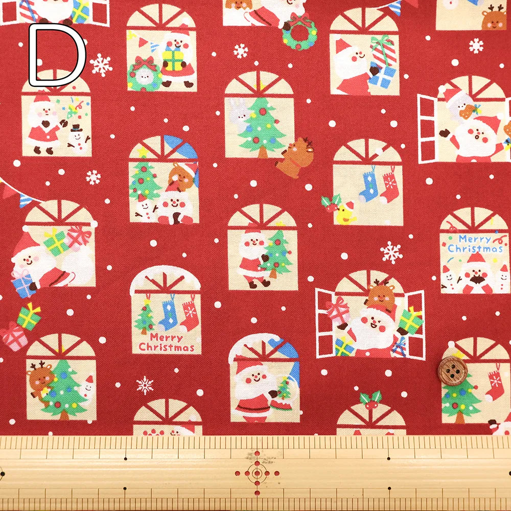 Cotton Sheeting printed Fabric - Christmas Santa - nomura tailor