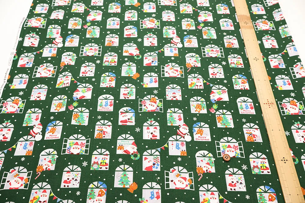 Cotton Sheeting printed Fabric - Christmas Santa - nomura tailor