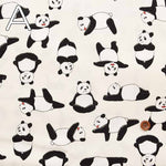 Cotton Ox Printed Fabric Panda Yoga - nomura tailor