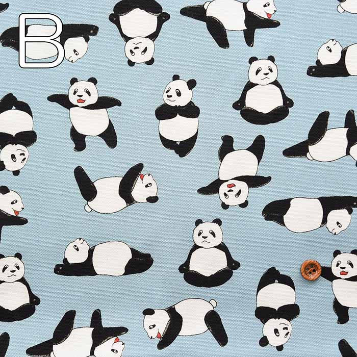 Cotton Ox Printed Fabric Panda Yoga - nomura tailor