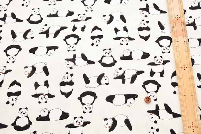 Cotton Ox Printed Fabric Panda Yoga - nomura tailor