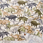 Cotton Ox Printed Fabric Real Dinosaur - nomura tailor