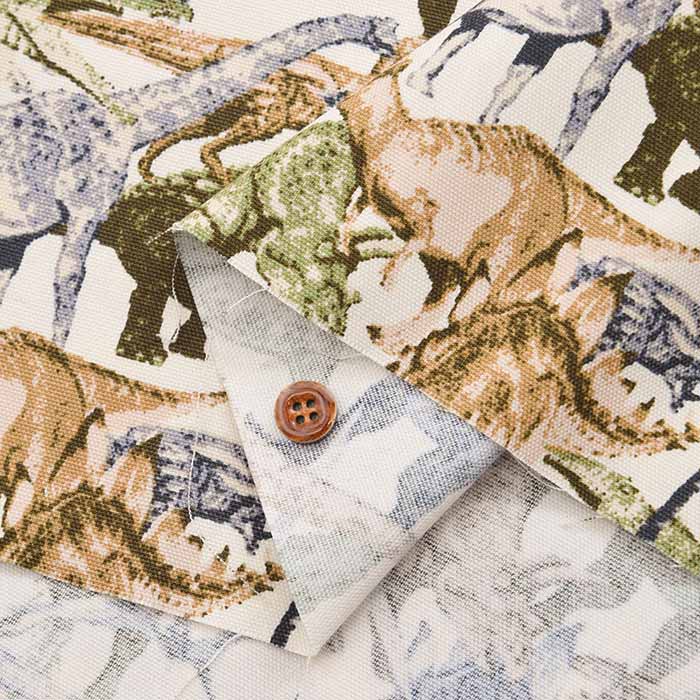 Cotton Ox Printed Fabric Real Dinosaur - nomura tailor