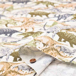 Cotton Ox Printed Fabric Real Dinosaur - nomura tailor