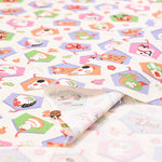 Cotton sheeting print fabric Yumeiro Hyakkei Ema - nomura tailor