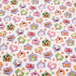 Cotton sheeting print fabric Yumeiro Hyakkei Ema - nomura tailor