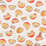 Cotton seating printed fabric Shiba and Ramen - nomura tailor