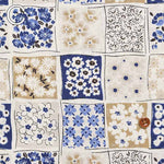 Cotton sheeting print fabric Tile Flower - nomura tailor