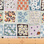 Cotton sheeting print fabric Tile Flower - nomura tailor