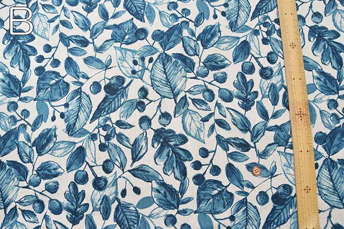 C/L Canvas printed fabric Leaf - nomura tailor