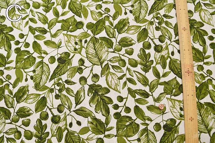 C/L Canvas printed fabric Leaf - nomura tailor