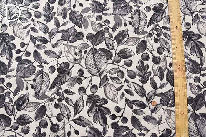 C/L Canvas printed fabric Leaf - nomura tailor