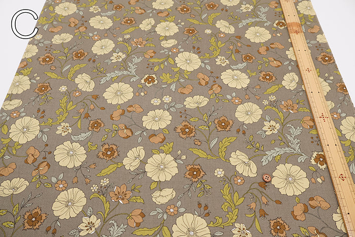 Cotton Oxford Fabric - Antique Flower 1 - nomura tailor