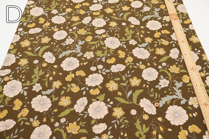 Cotton Oxford Fabric - Antique Flower 1 - nomura tailor