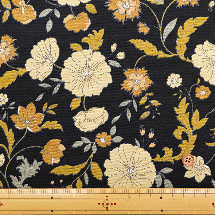 Cotton Oxford Fabric - Antique Flower 1 - nomura tailor