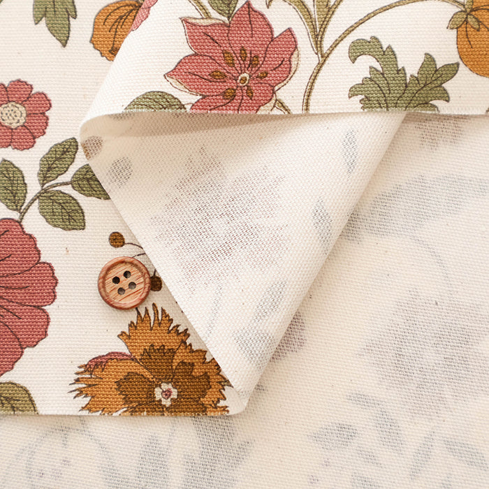Cotton Oxford Fabric - Antique Flower 1 - nomura tailor