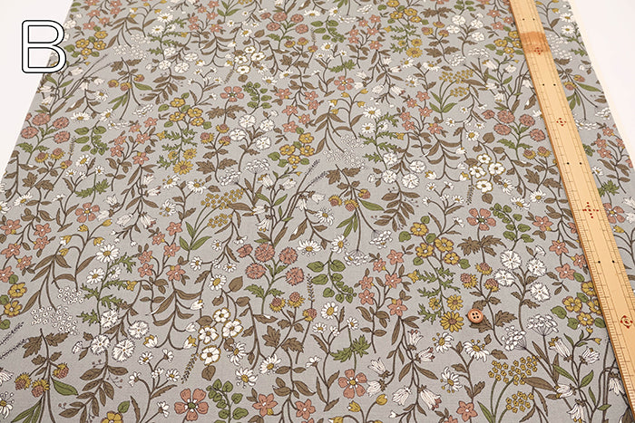 Cotton Oxford Fabric - Antique Flower 2 - nomura tailor