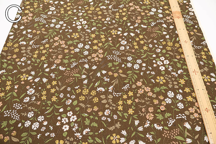 Cotton Oxford Fabric - Antique Flower 2 - nomura tailor
