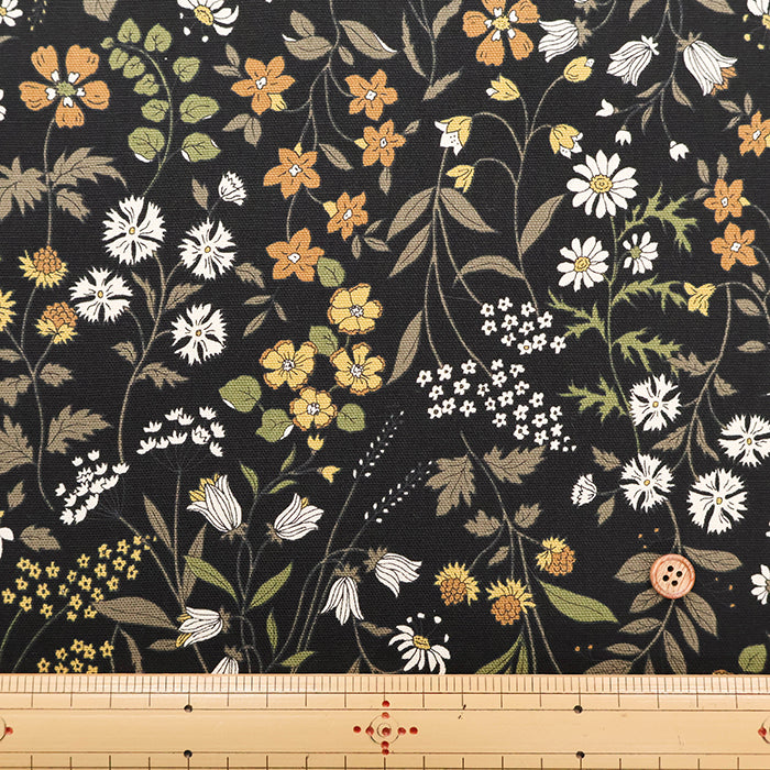 Cotton Oxford Fabric - Antique Flower 2 - nomura tailor