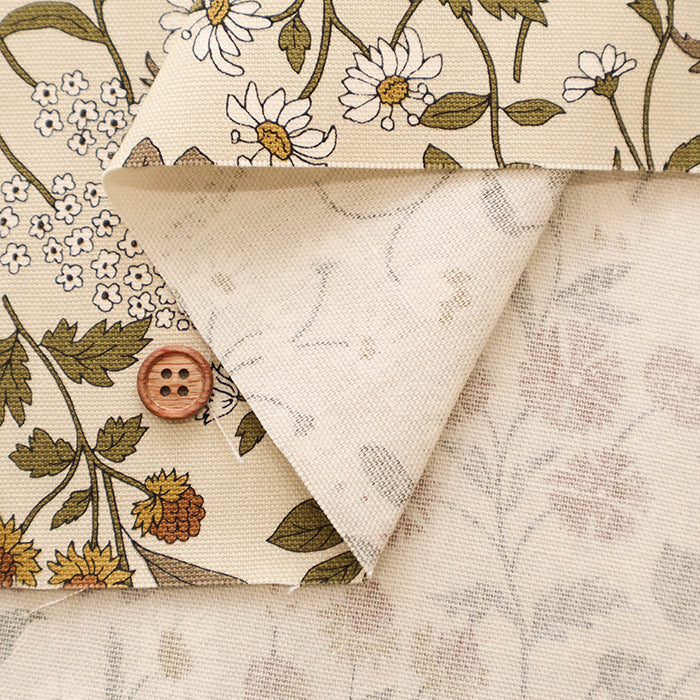 Cotton Oxford Fabric - Antique Flower 2 - nomura tailor