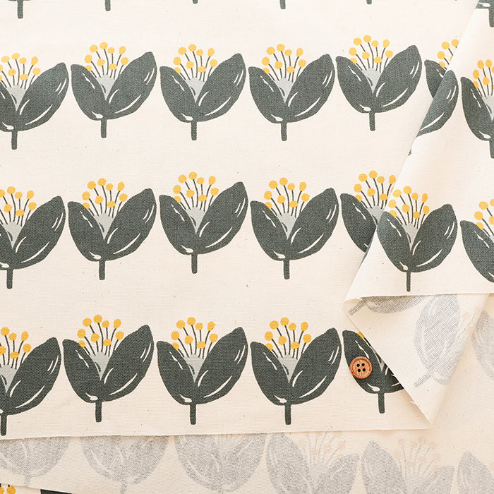 Cotton Oxford Fabric - Flower - nomura tailor