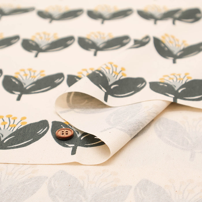 Cotton Oxford Fabric - Flower - nomura tailor