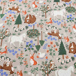 Cotton Ox Printed Fabric Forest Animal - nomura tailor