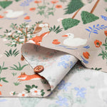 Cotton Ox Printed Fabric Forest Animal - nomura tailor