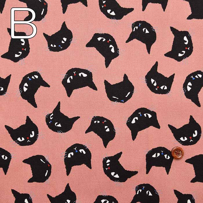 Cotton Ox Print Fabric Cat Face - nomura tailor