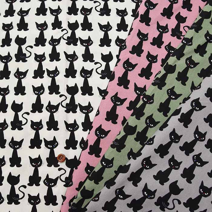 Cotton Ox Printed Fabric Sitting Cat - nomura tailor